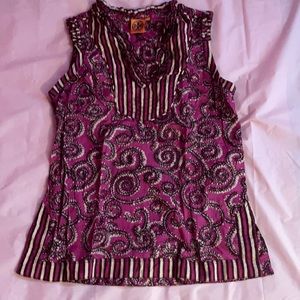 Tory Burch batik print sleeveless tunic